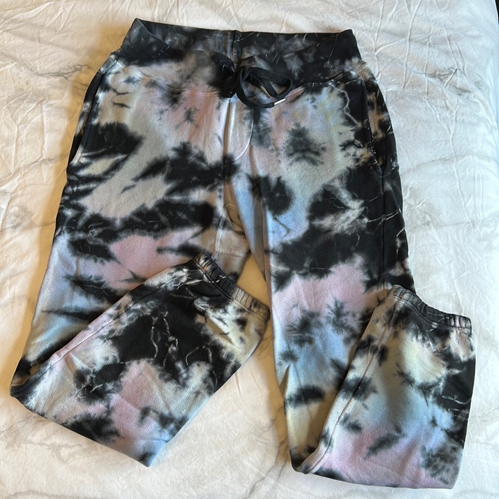 NSF Sayde Slouchy Slim Sweatpants Obsidian Tie Dye Size S